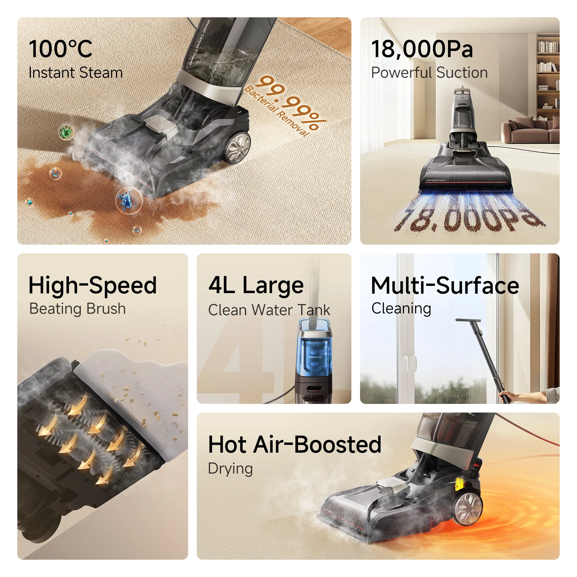 Dreame CU20 Pro Steam Carpet Cleaner - Image 3